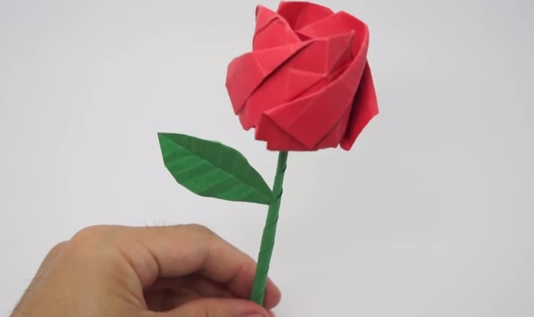 origami rosa